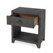 Bar Harbor Raffia 1 Drawer Nightstand in Charcoal