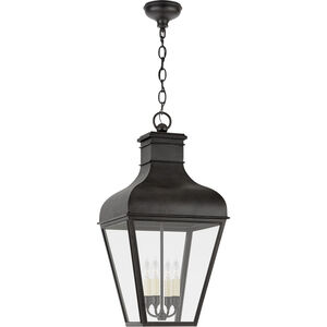 Chapman & Myers Fremont 4 Light 17 inch French Rust Outdoor Hanging Lantern, Large