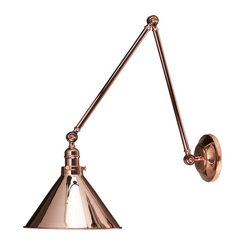 Provence 1 Light 12 inch Polished Copper Wall Sconce Wall Light, Elstead
