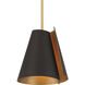 Hillcrest 1 Light 12 inch Legacy Brass and Dark Bronze Pendant Ceiling Light