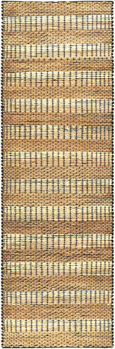 Jasmine 96 X 30 inch Black Rug in 2.5 x 8, Runner