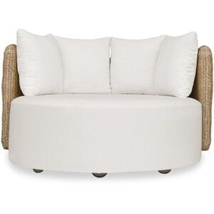 Sunset Light Gray and Oyster White Outdoor Swivel Day Bed