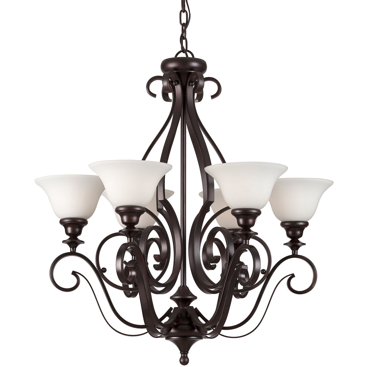 Perry 6 Light 28 inch Antique Bronze Chandelier Ceiling Light