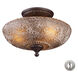 Dwight 3 Light 14 inch Oiled Bronze Semi Flush Mount Ceiling Light