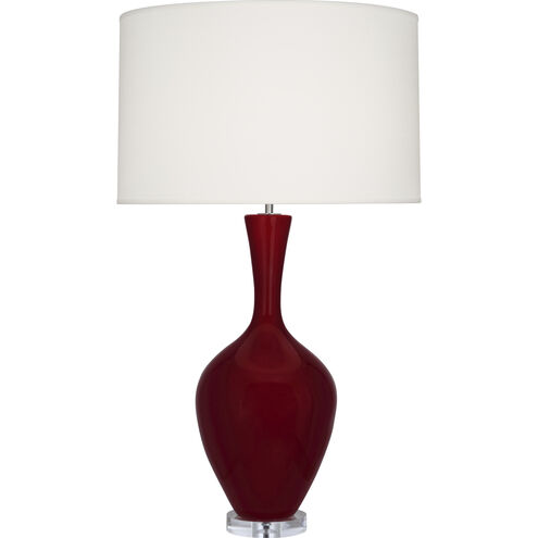 Audrey 33.5 inch 150.00 watt Sangria Glaze Table Lamp Portable Light