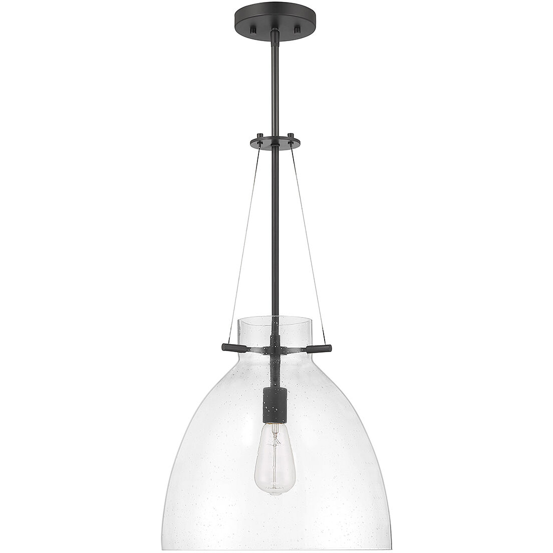 Foster 1 Light 14 inch Matte Black Pendant Ceiling Light