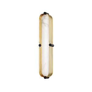 Tribeca LED 3.25 inch Aged Brass / Black Bath Bracket Wall Light
