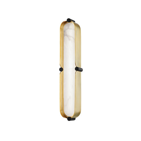 Tribeca LED 3.25 inch Aged Brass / Black Bath Bracket Wall Light