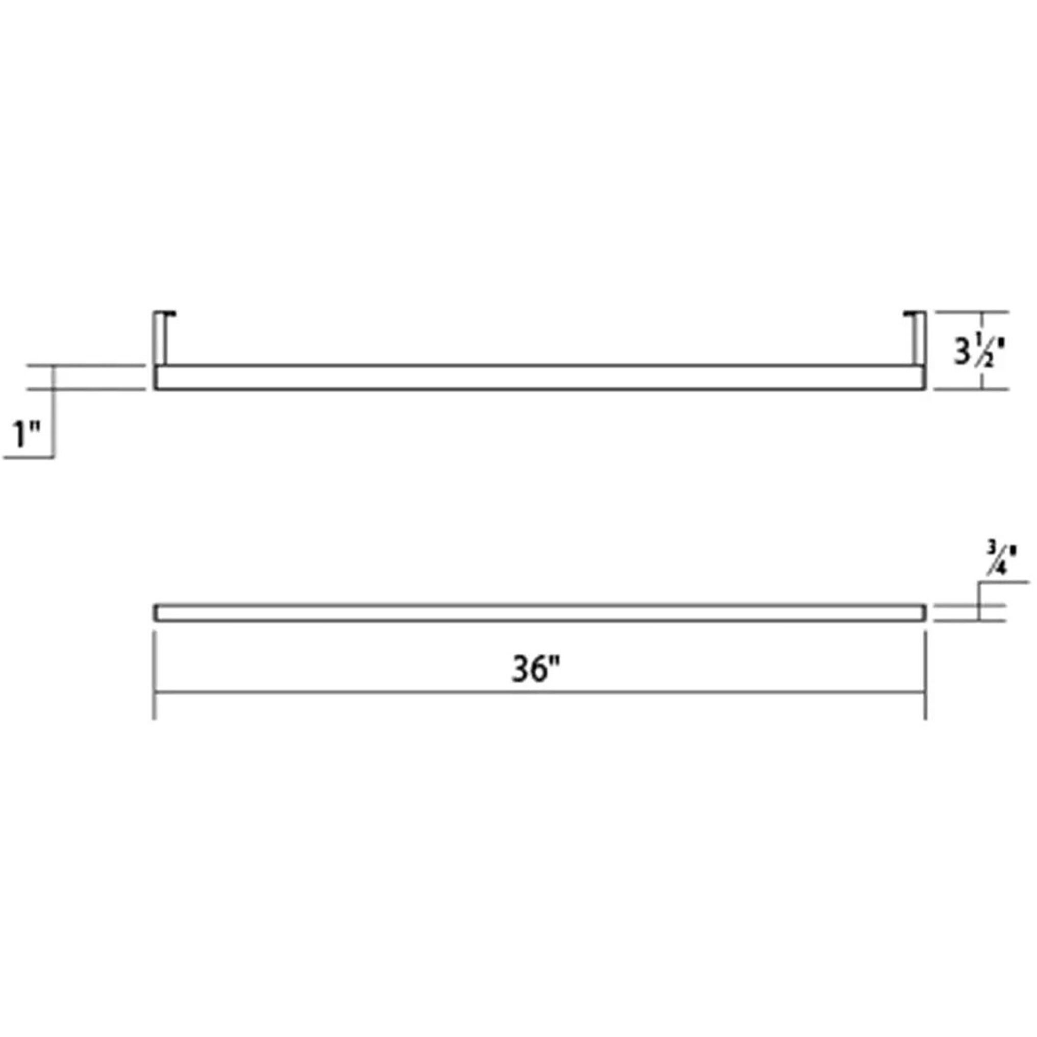 Thin-Line LED 36 inch Bright Satin Aluminum Wall Bar Wall Light in 3ft., 3000K