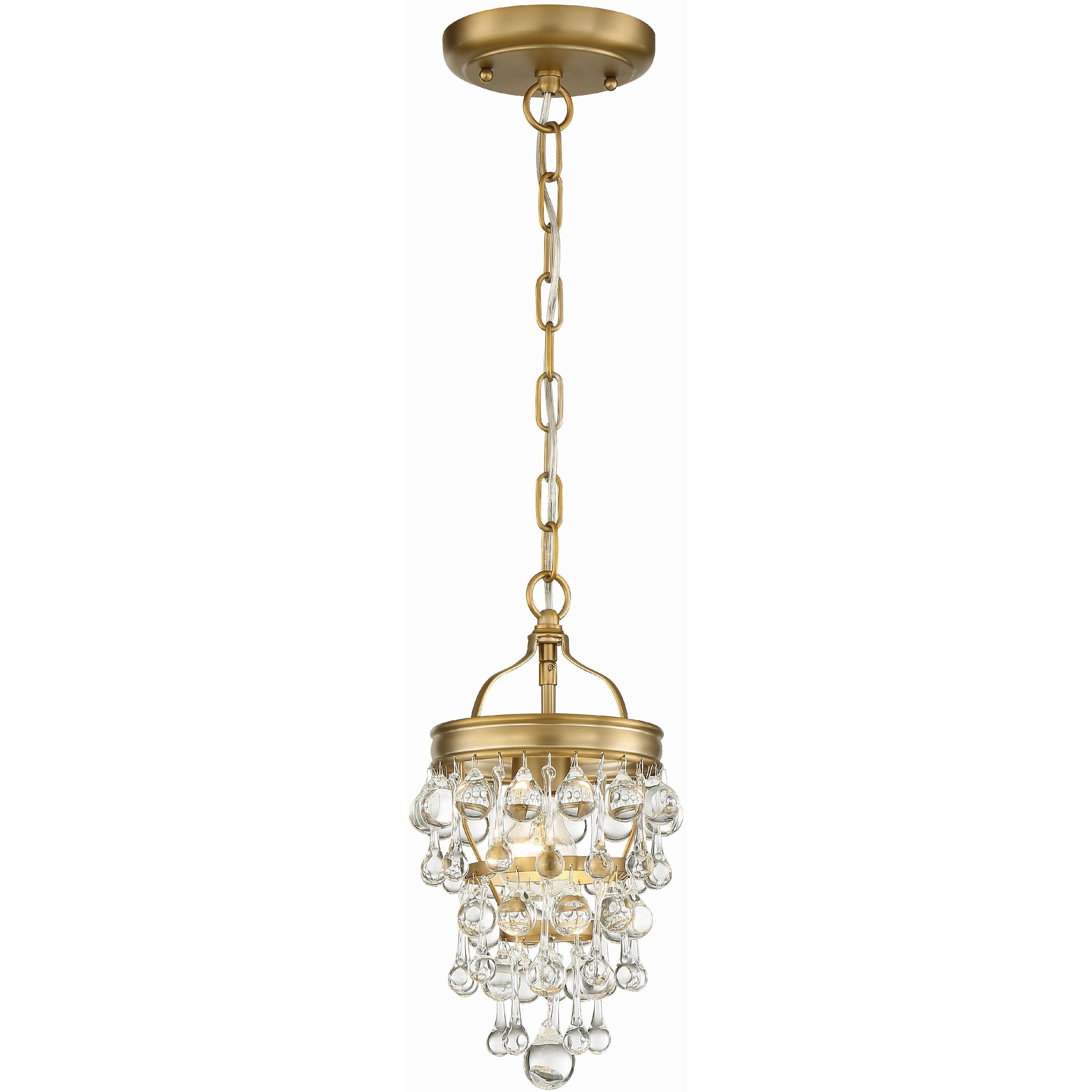 Calypso 1 Light 7.25 inch Vibrant Gold Chandelier Ceiling Light