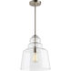 Agatha 1 Light 12.5 inch Brushed Nickel Pendant Ceiling Light