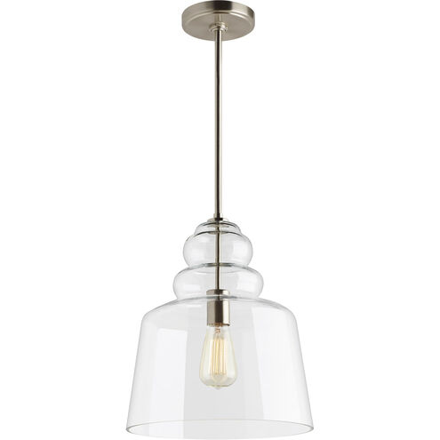 Agatha 1 Light 12.5 inch Brushed Nickel Pendant Ceiling Light