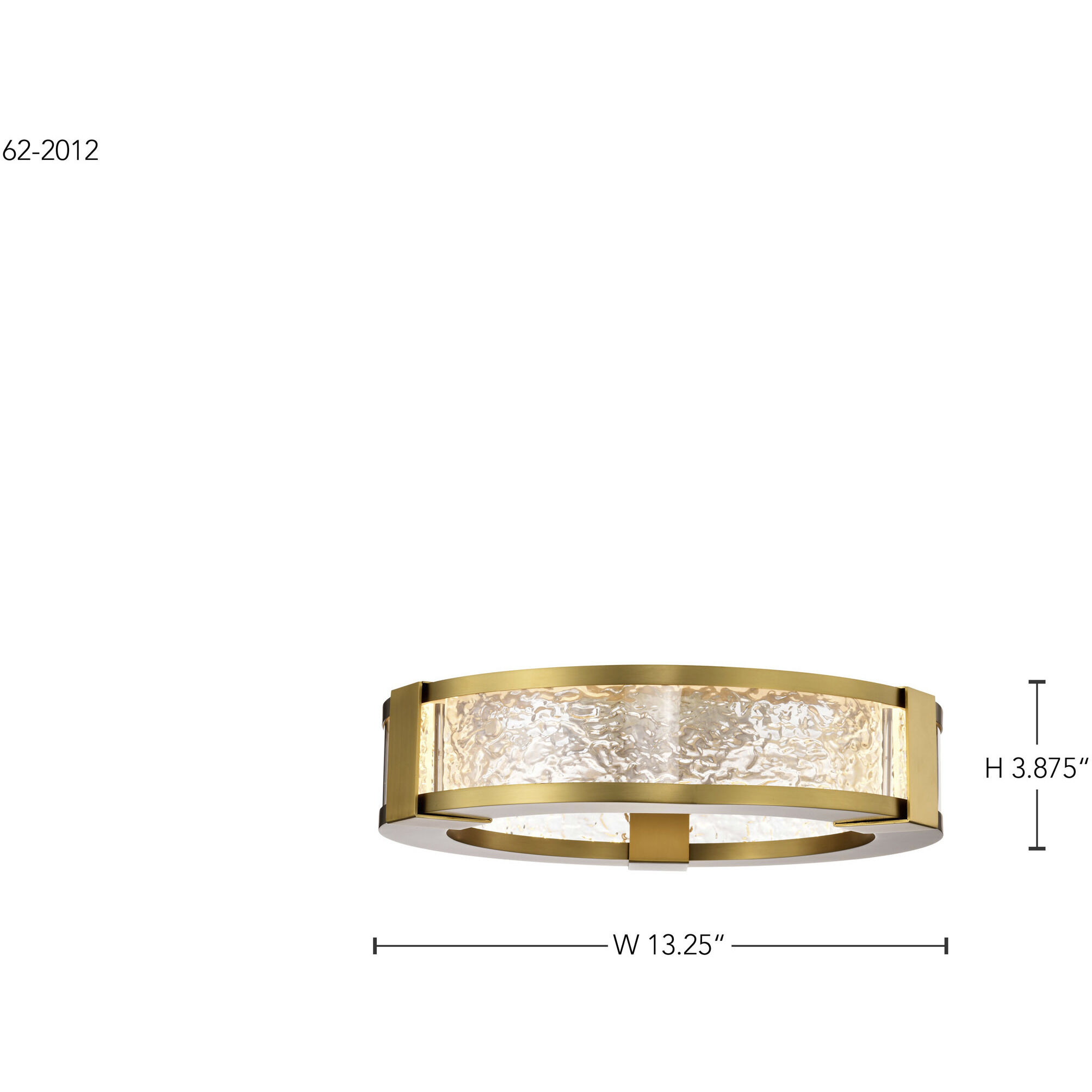 Darrow LED 13.25 inch Vintage Brass Flush Mount Ceiling Light