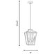 Drew & Jonathan Kennewick 2 Light 9 inch Textured Black Outdoor Pendant Lantern, Medium