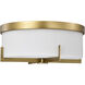 Roselle 14.38 inch Natural Brass Flush Mount Ceiling Light