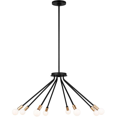 Graham 8 Light 30 inch Midnight Black Chandelier Ceiling Light