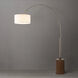 Tambo 86 inch 23.00 watt Dark Walnut and Weathered Brass Arc Floor Lamp Portable Light