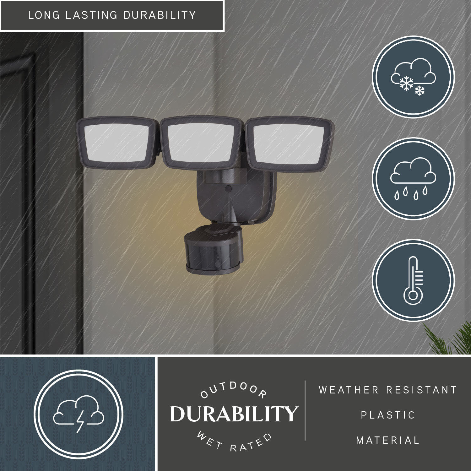 Outdoor Security LED 7 inch Bronze Outdoor Security