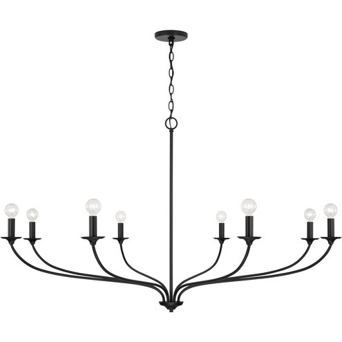Dolan 8 Light 52 inch Matte Black Chandelier Ceiling Light