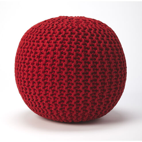 Accent Seating Pincushion Red Woven Red Bench