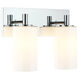 Candela Wall Sconce Wall Light in Chrome and Opal Glass