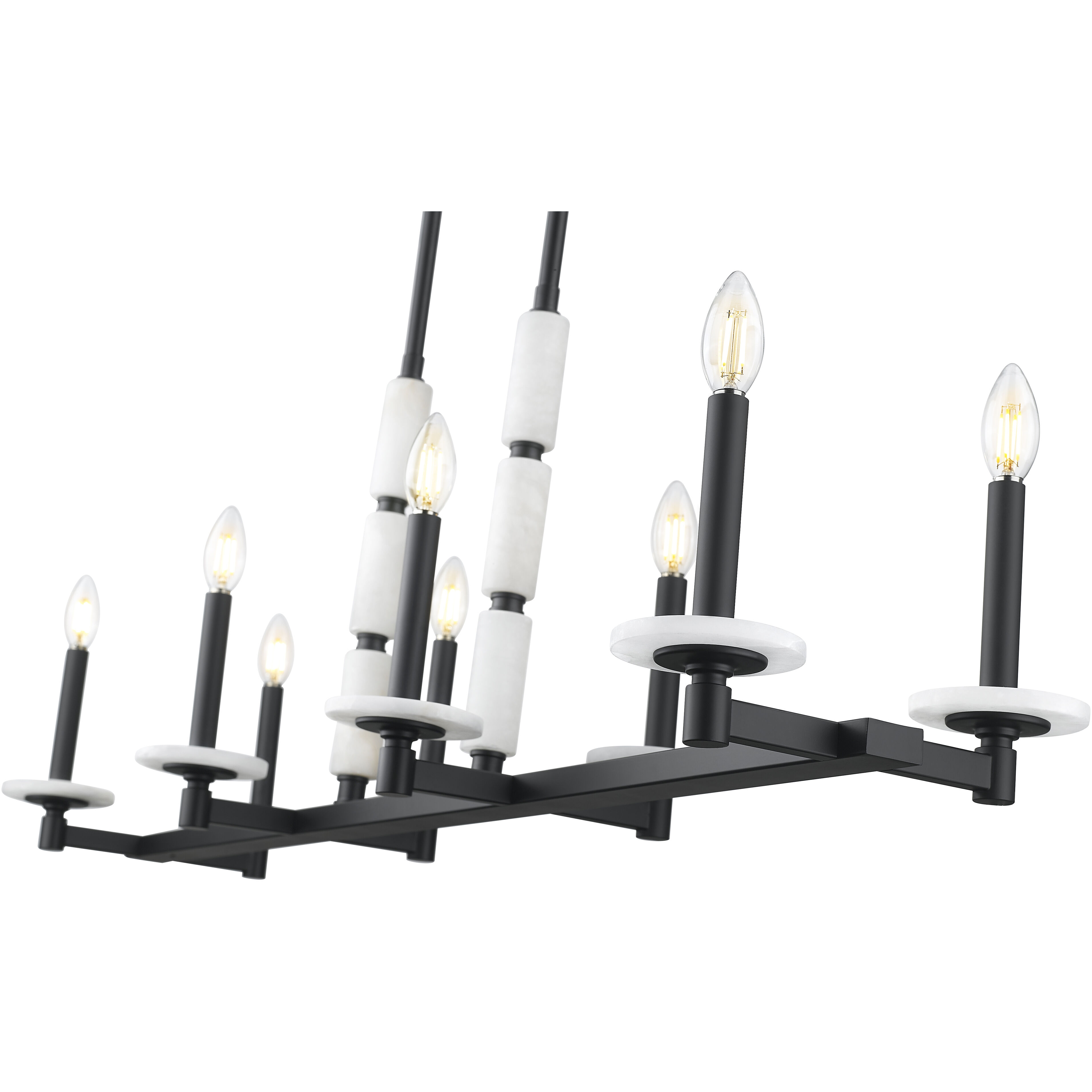 Kaden Linear Chandelier Ceiling Light in Matte Black