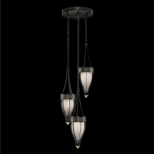 Mirage 3 Light 17.5 inch Black Pendant Ceiling Light