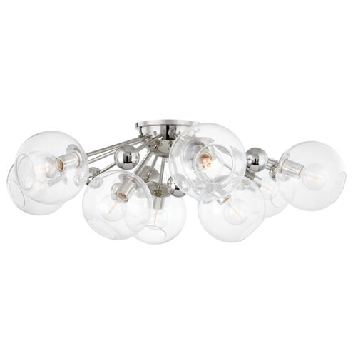 Abbott 9 Light 41.75 inch Polished Nickel Semi Flush Ceiling Light