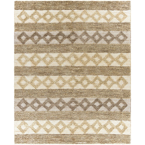 Farmhouse Naturals 120 X 96 inch Brown/Beige/Wheat Handmade Rug