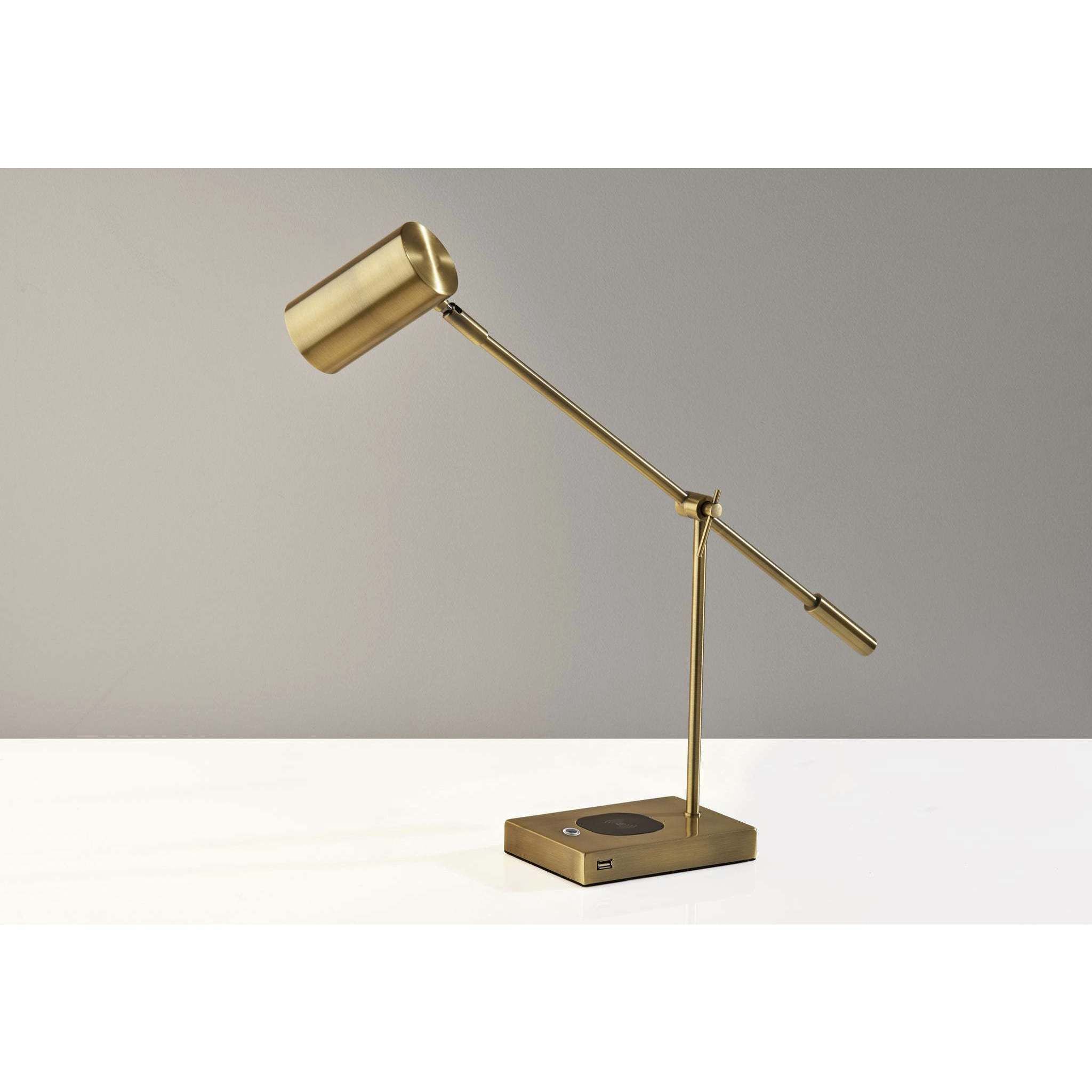 Collette 12.25 inch 4.00 watt Antique Brass Desk Lamp Portable Light