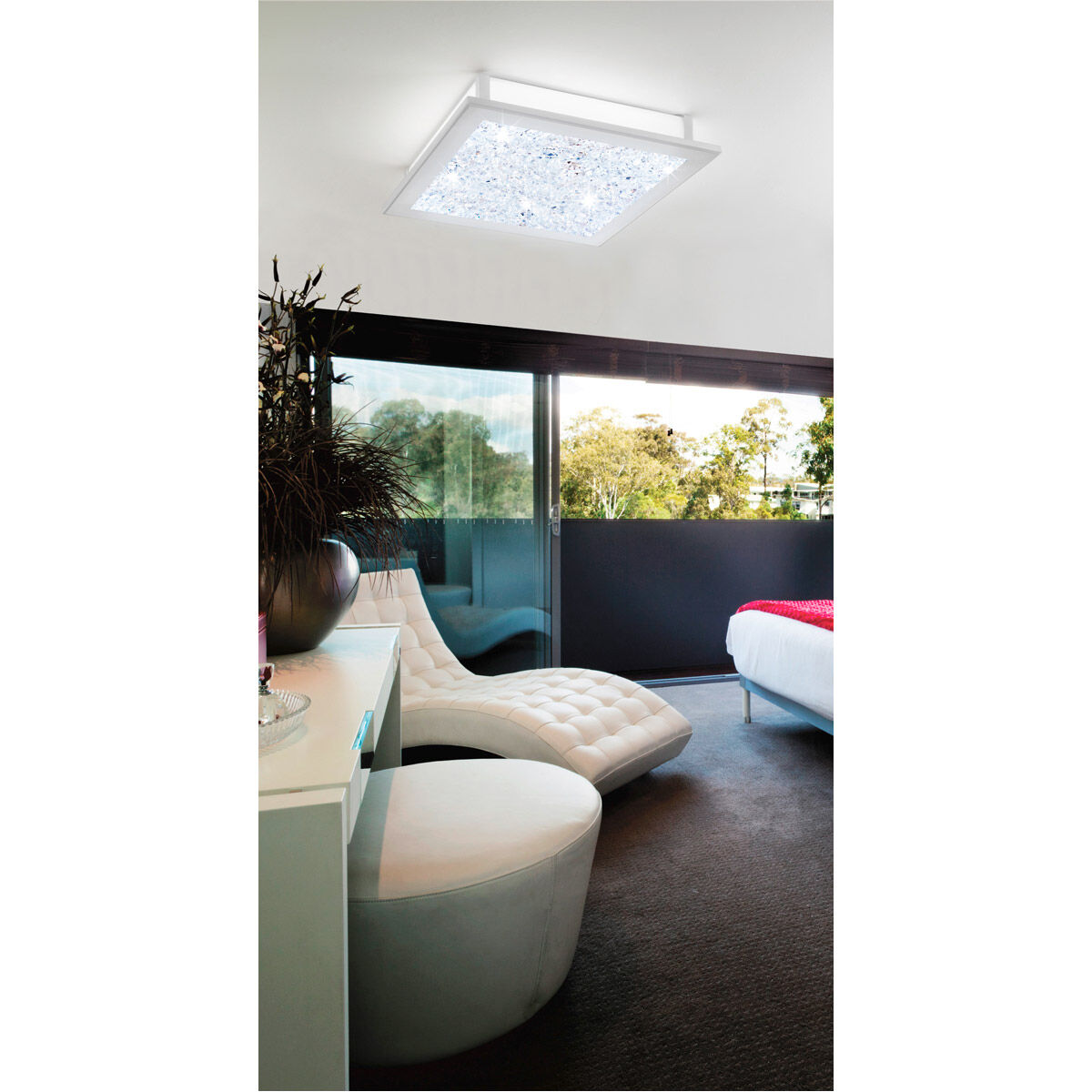 Auriga Crystal 5 Light 15.15 inch Chrome Ceiling Light