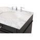 Park Avenue 60 X 21.5 X 35 inch Black Vanity Sink Set