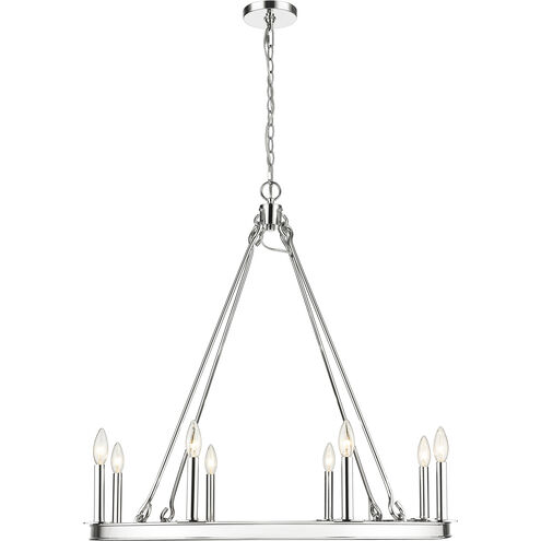 Barclay 8 Light 33 inch Polished Nickel Chandelier Ceiling Light