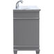 Wesley 72 X 21.5 X 35 inch Grey Vanity Sink Set in Gray