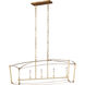 Sean Lavin Thayer 5 Light 49 inch Antique Gild Linear Chandelier Ceiling Light