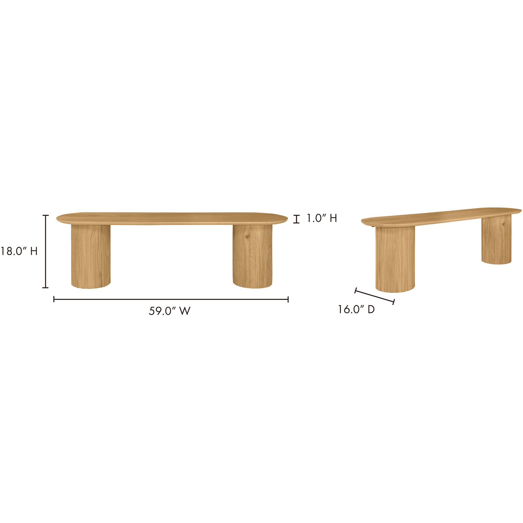 Povera Natural Bench