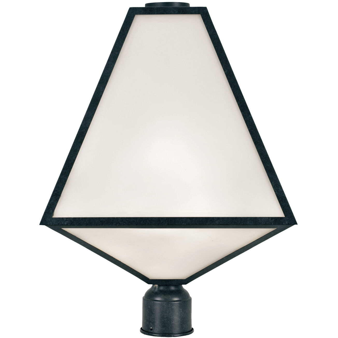 Glacier 3 Light 21 inch Black Charcoal Outdoor Post in White