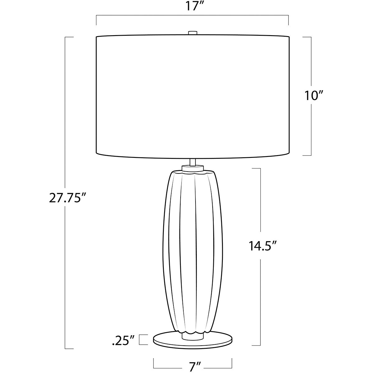Crocus 27.75 inch 150 watt White Table Lamp Portable Light