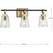 Cassell 3 Light 24.12 inch Vintage Brass Bathroom Vanity Light Wall Light