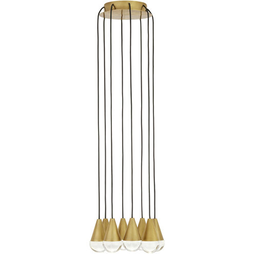 Sean Lavin Cupola LED Natural Brass Chandelier Ceiling Light, Integrated LED