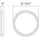 Geos LED 10.25 inch Brass Flush Mount Ceiling Light in 3000K, dweLED