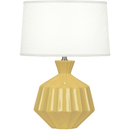 Orion 17.63 inch 60.00 watt Sunset Yellow Accent Lamp Portable Light, Polished Nickel Accents
