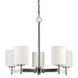 Signature 5 Light 23 inch Brushed Nickel Chandelier Ceiling Light