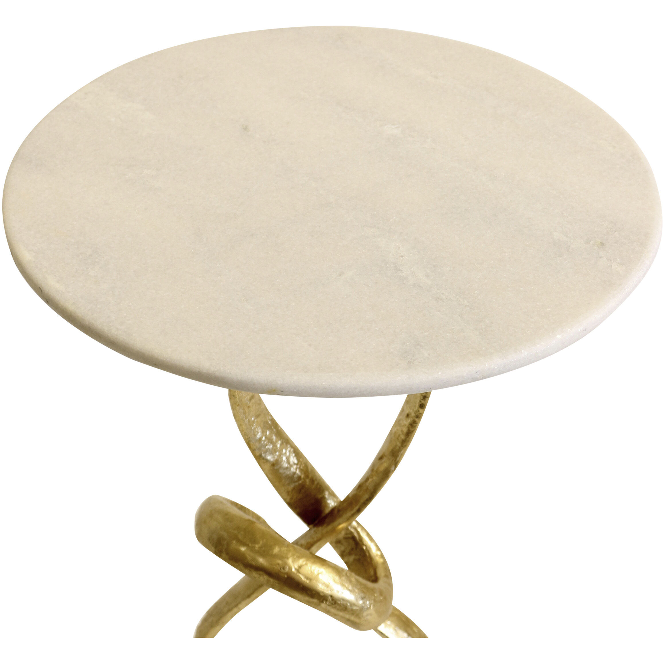 Aurelia 24 X 16 inch Gold and White Side Table