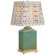 Brynn 17 inch 10 watt Jade and Gold Leaf Table Lamp Portable Light