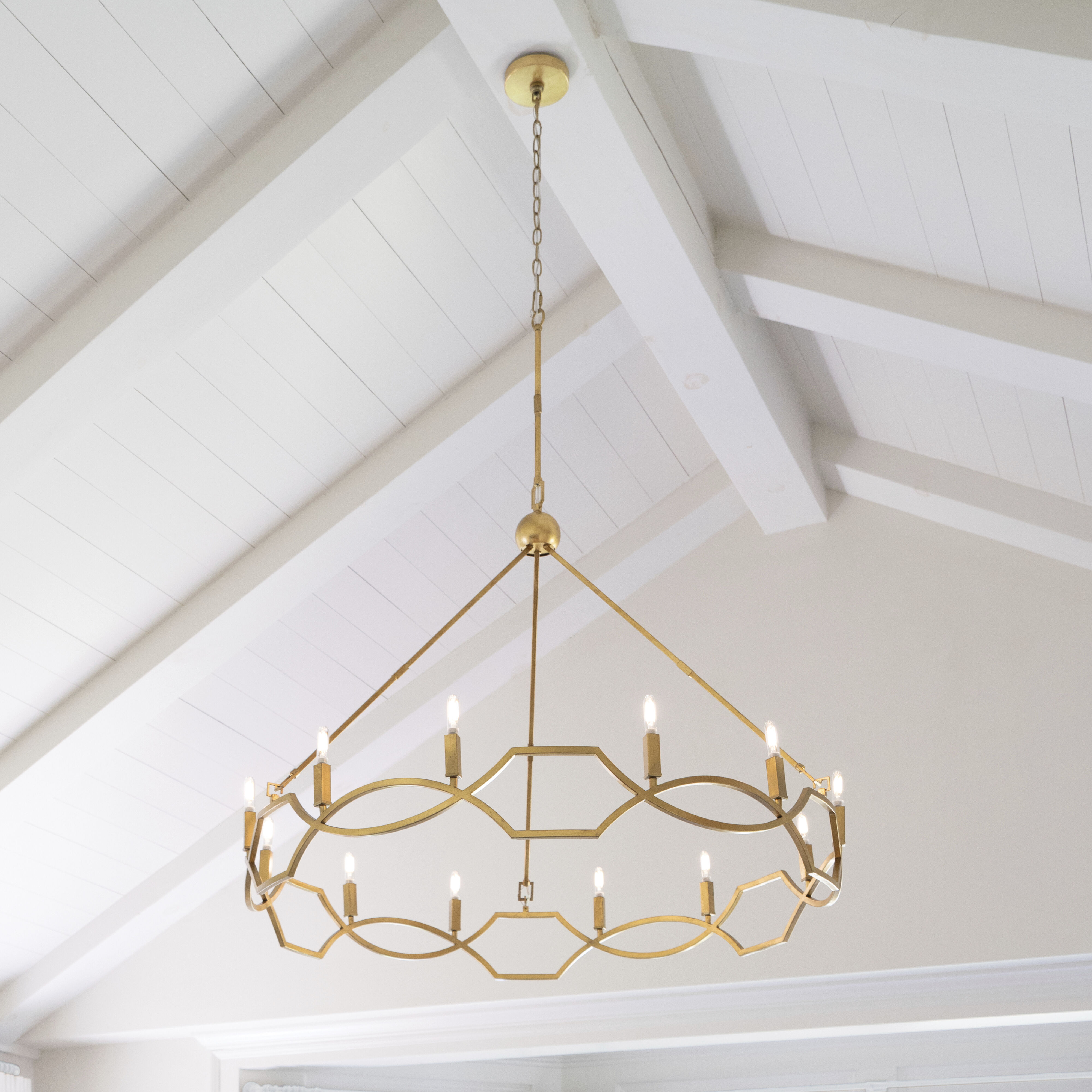 Leona 12 Light 45 inch Distressed Brass Chandelier Ceiling Light