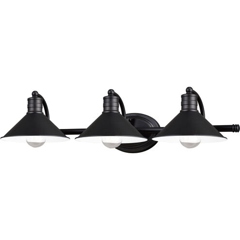 Akron LED 28 inch Oil Rubbed Bronze and Matte White Bathroom Light Wall Light in 3