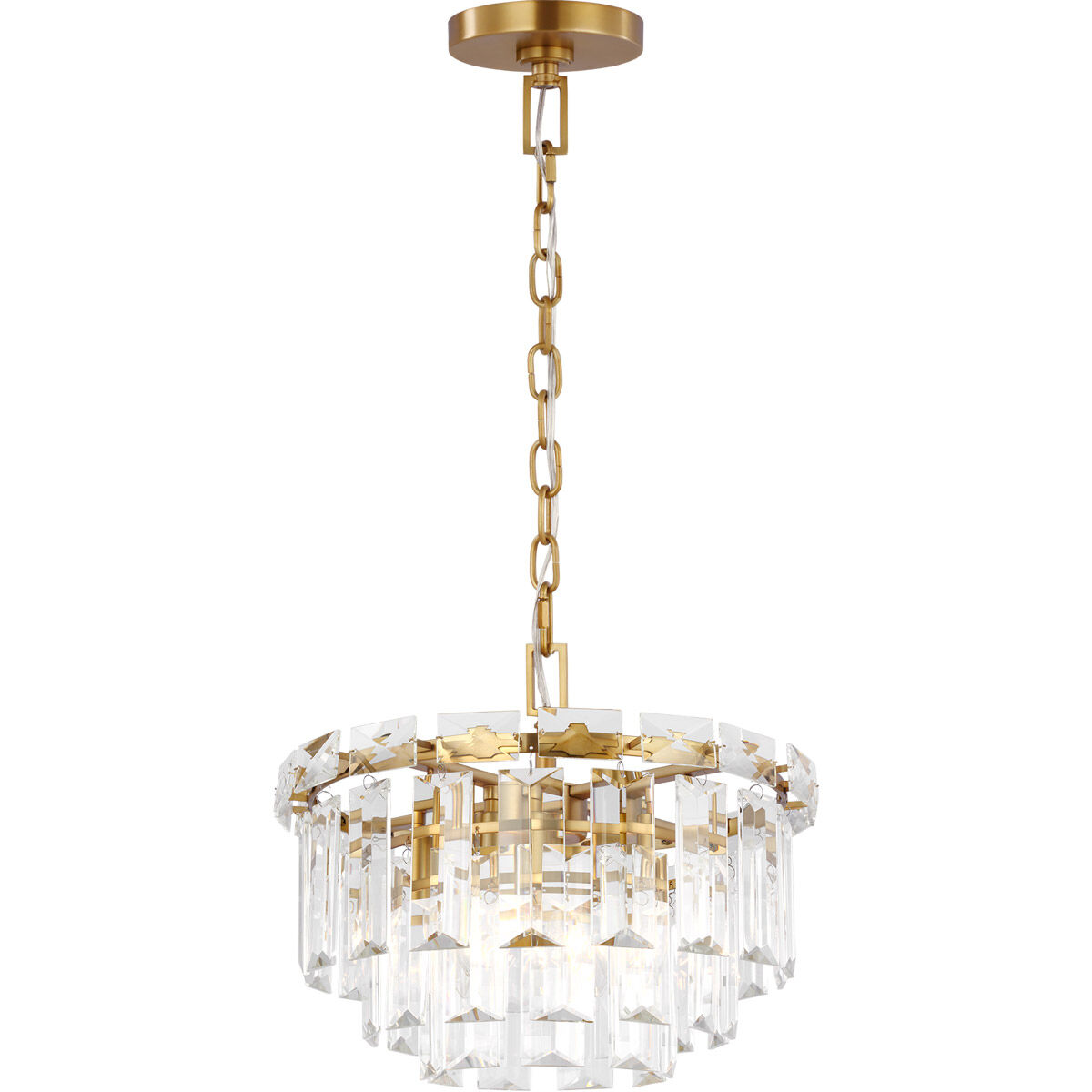 C&M by Chapman & Myers Arden 4 Light 16.13 inch Burnished Brass Chandelier Ceiling Light