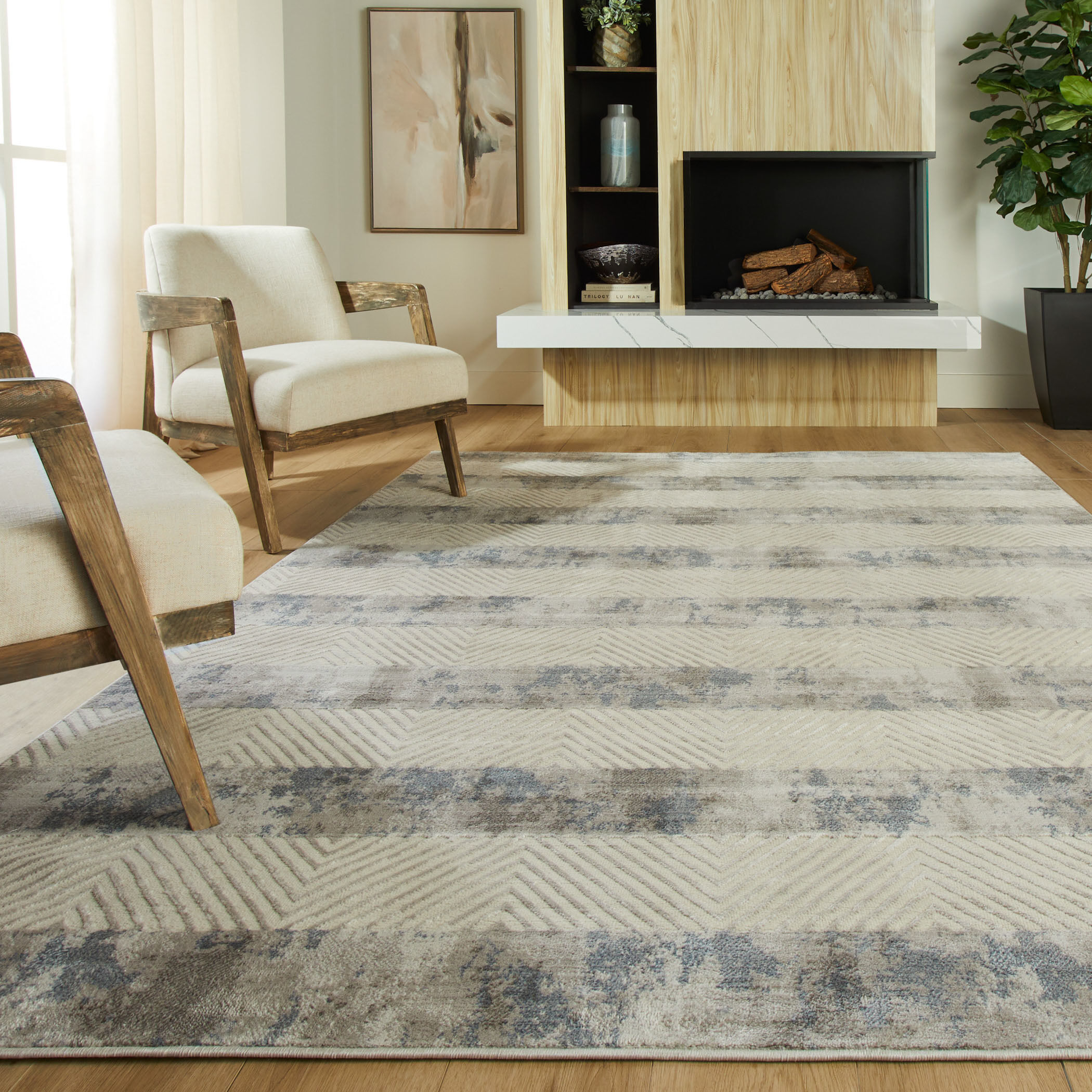 Betsi 36 X 24 inch Mineral Tones Rug in 2 x 3