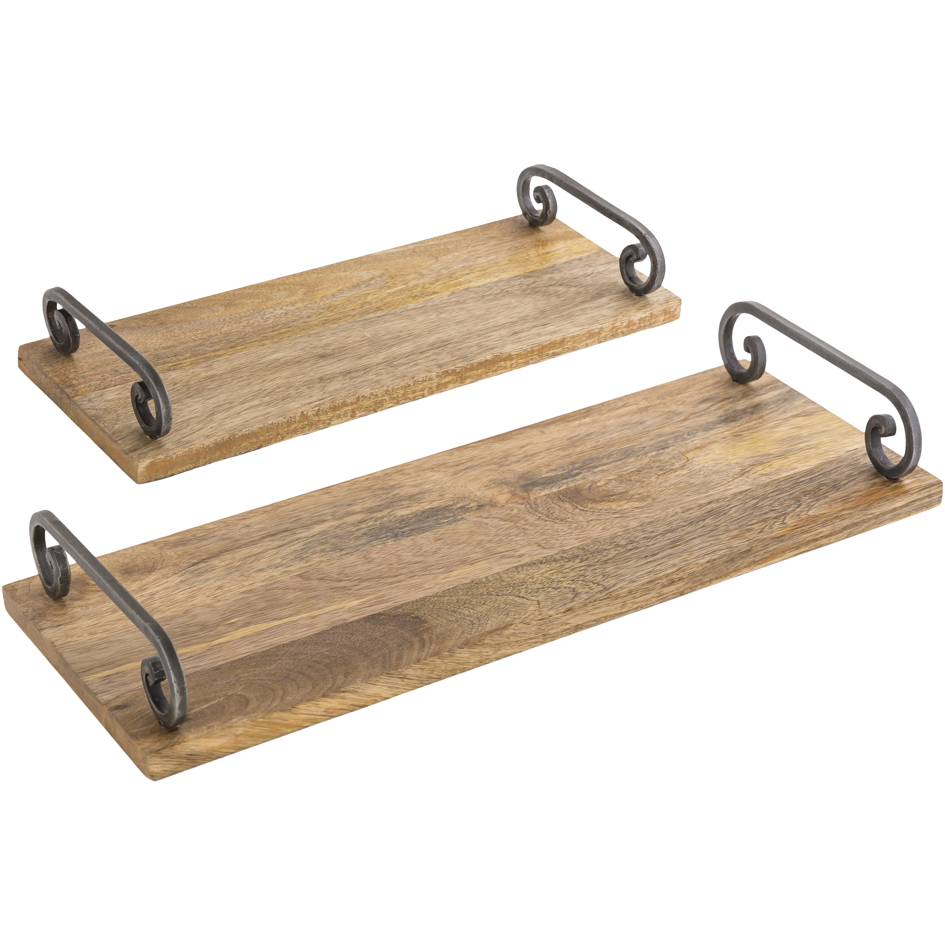 Highland Natural with Black Tray, Set of 2